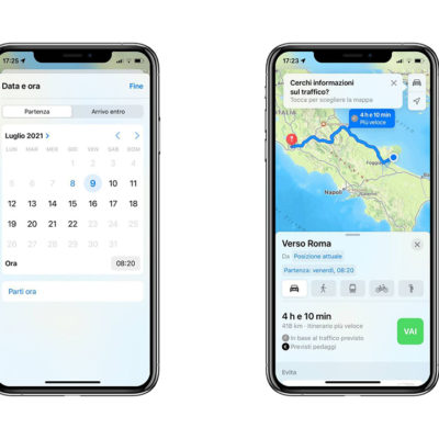 Come impostare gli orari di partenza e di arrivo su Apple Maps alla guida