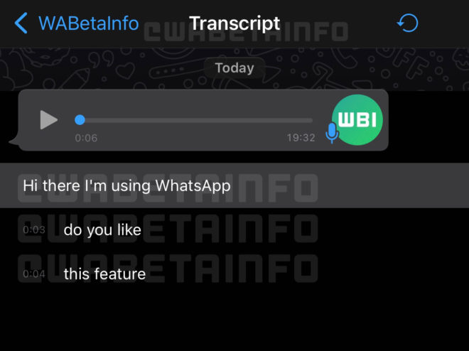 WhatsApp per iOS: in arrivo la trascrizione dei messaggi vocali?