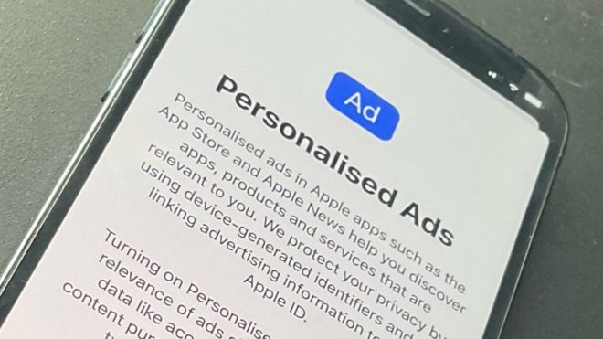 Apple attiva il pop-up per le pubblicità personalizzate su iOS 15