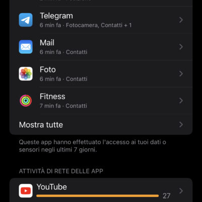 Come utilizzare App Privacy Report su iOS 15.2