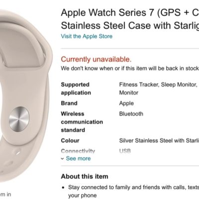 Su Amazon Canada è già presente il configuratore per gli Apple Watch Series 7