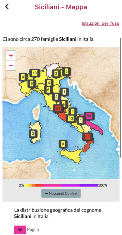 cognomix diffusione territorio cognomi