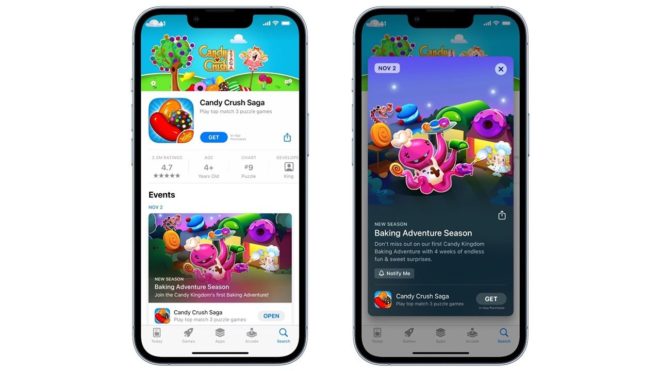 Su App Store arrivano i primi eventi in-app