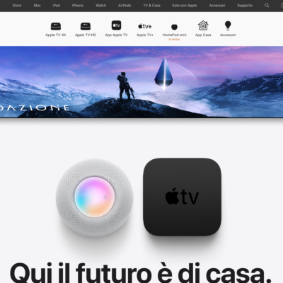 Apple rinnova il suo sito web con nuove sezioni dedicate ad AirPods, Casa e Servizi