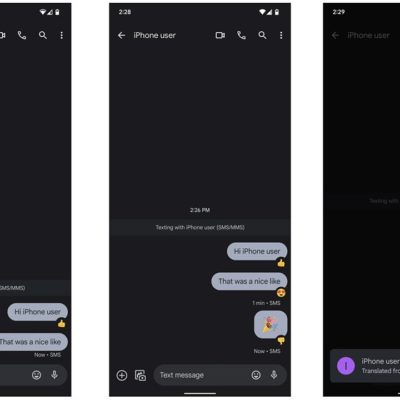 Google Messaggi supporta le reaction di iMessage