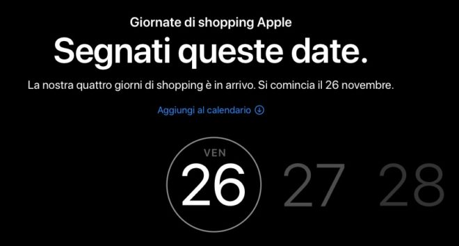 Le giornate dello shopping Apple sono iniziate con carte regalo fino a 200€