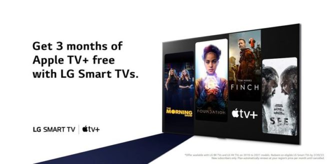 LG offre tre mesi gratuiti di Apple TV+ per chi acquista una Smart TV