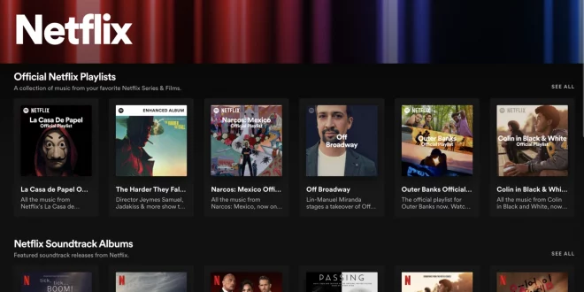 Spotify lancia l’hub ufficiale dedicato a Netflix