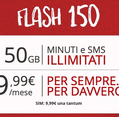 iliad riattiva l’offerta Flash 150 5G con tutto illimitato e 150 GIGA a 9,99€