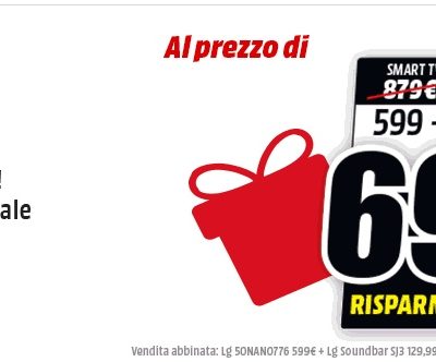 Il Natale di Mediaworld: compra due prodotti per un super sconto