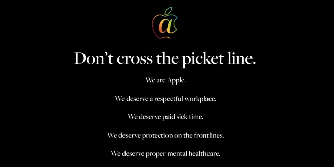 Alcuni dipendenti Apple scioperano alla vigilia di Natale