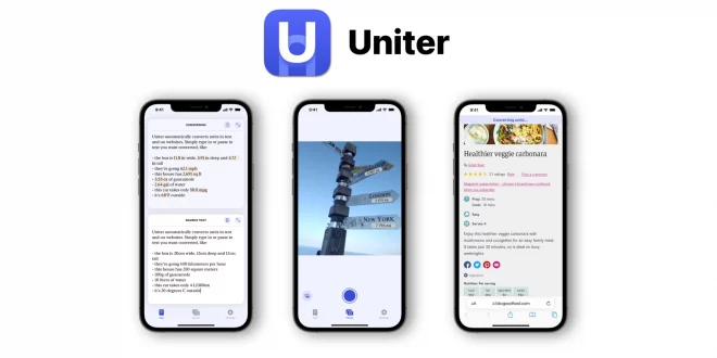 Uniter, l’app che converte in tempo reale le unità di misura