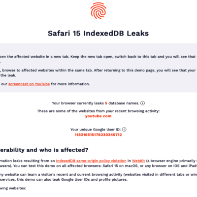 Un bug di Safari mette a rischio il tuo account Google