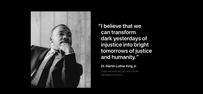 Apple commemora Martin Luther King