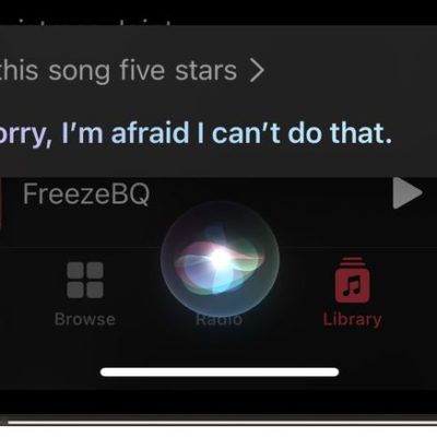 Siri non può più votare i brani Apple Music per te con iOS 15
