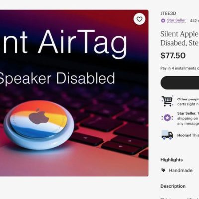 Su eBay arrivano gli AirTag privi di speaker