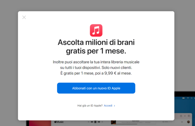 Apple Music: periodo di prova gratuito ridotto a un mese