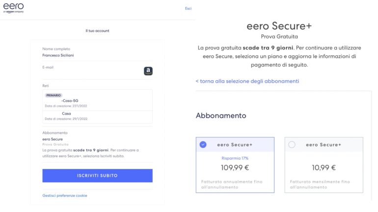 eero secure+ piano