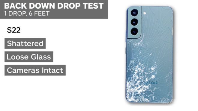 Drop Test: i Samsung Galaxy S22 sono più fragili degli iPhone 13