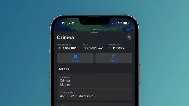 Apple Maps cambia idea e indica la Crimea come parte dell’Ucraina