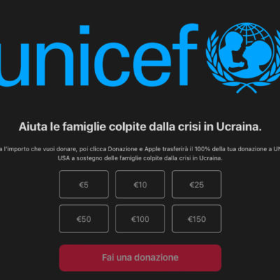Apple rende più semplici le donazioni per l’Ucraina