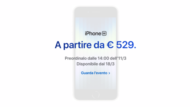 iPhone SE 2022, prezzi e disponibilità