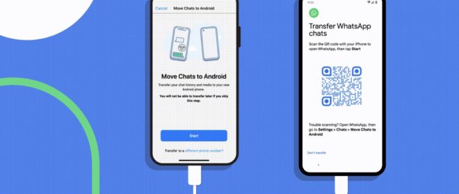 WhatsApp permette ora di trasferire le chat da iPhone ad Android 12