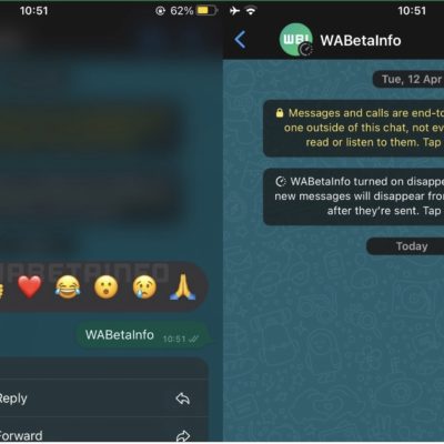 WhatsApp attiva le reaction nella beta di iOS