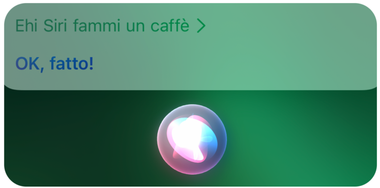 Siri fammi un caffè