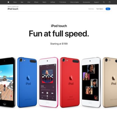 Apple rimuove tutti i riferimenti agli iPod touch dal suo sito