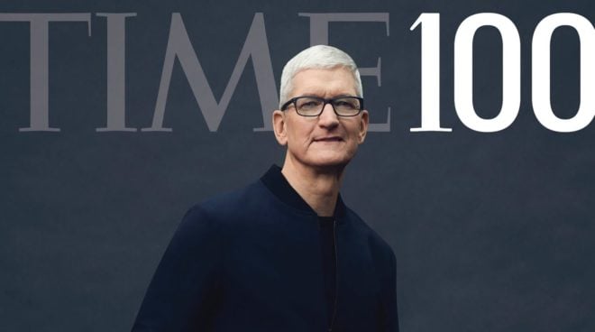 Tim Cook nella copertina di “Time 100” 2022