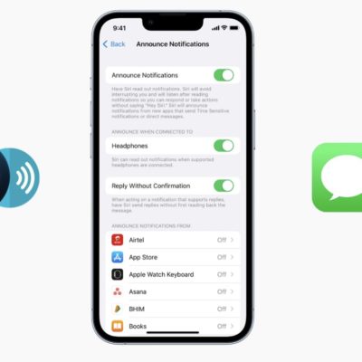 Siri può annunciare le notifiche e le chiamate in arrivo tramite gli speaker dell’iPhone