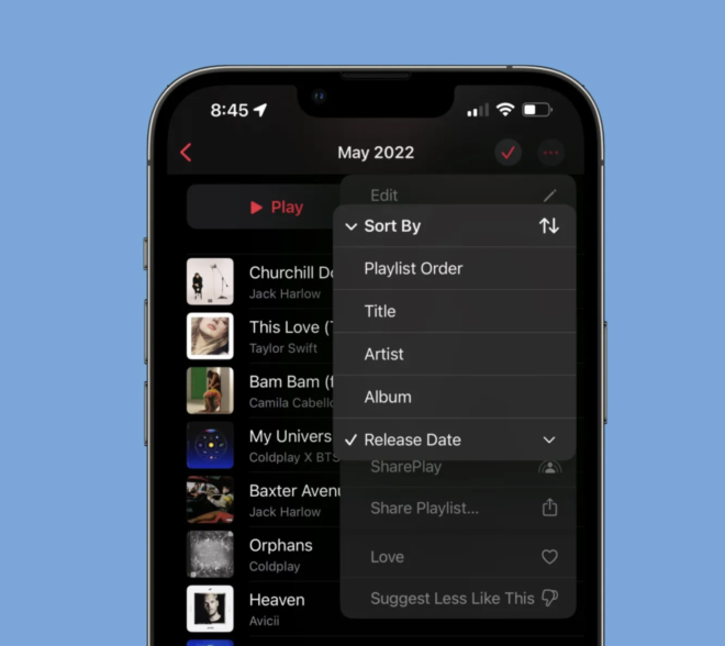 Apple Music su iOS 16: arrivano novità per playlist e schermata di blocco