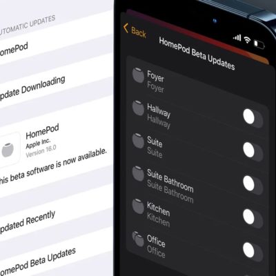  iOS 16 beta 2 aggiunge un nuovo menu per gestire le beta di HomePod