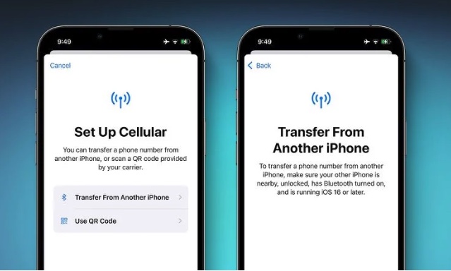 iOS 16 consente di trasferire una eSIM tra iPhone tramite Bluetooth