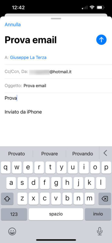Come programmare invio mail su iOS 16