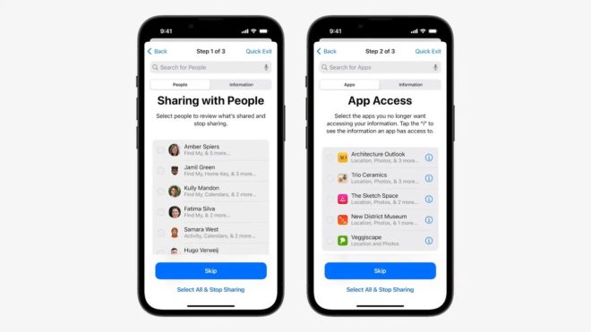 Il Safety Check in iOS 16 permette agli utenti di tutelarsi dagli abusi