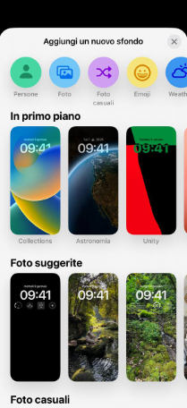 personalizzare schermata blocco