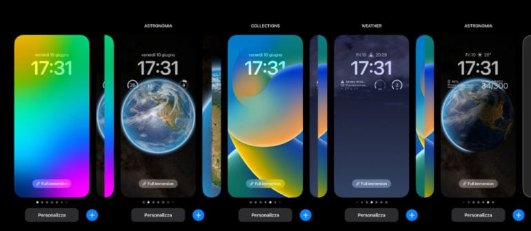 personalizzare schermata blocco iOS 16