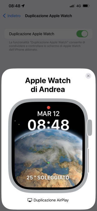 Duplicazione Apple Watch