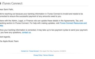 iTunes Connect e dati bancari da aggiornare, ma è un errore di Apple
