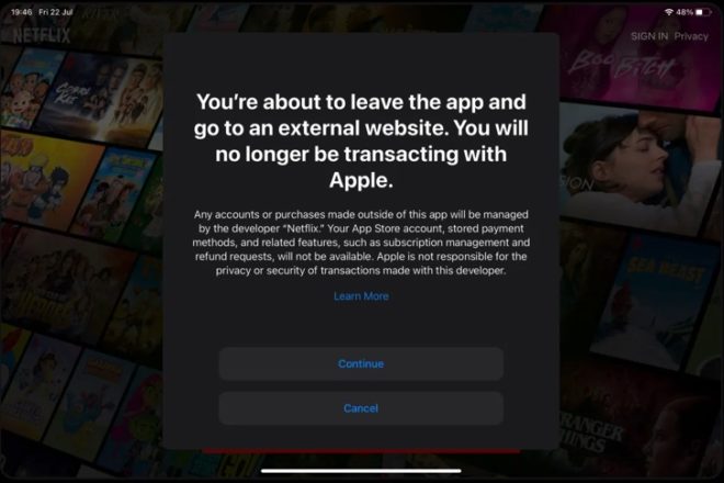 Netflix attiva il tasto per gli abbonamenti esterni all’app iOS