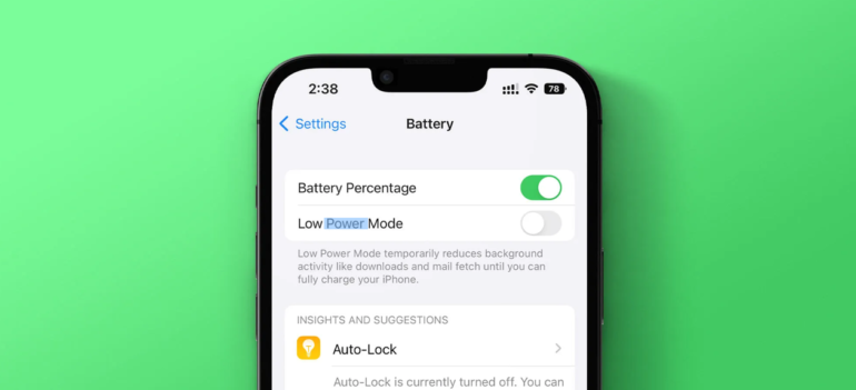 batteria ios 16