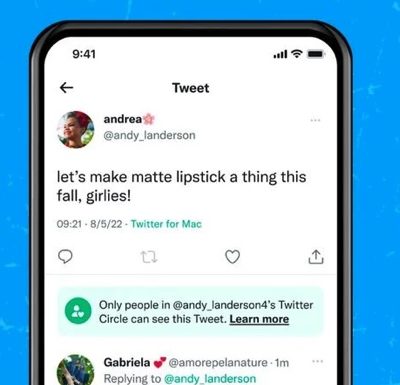 La funzione Twitter Circle è disponibile per tutti gli utenti