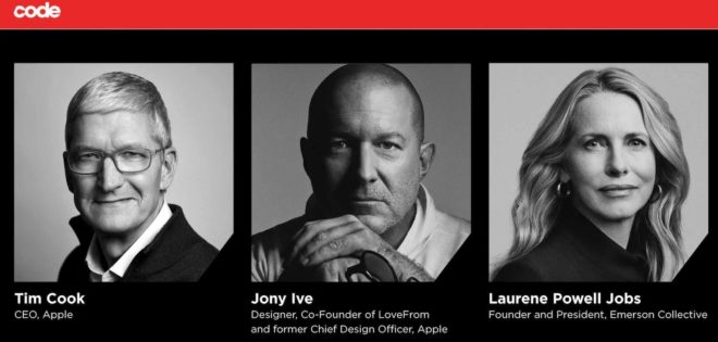 Tim Cok, Jony Ive e Lauren Powell Jobs interverranno al CodeCon 2022