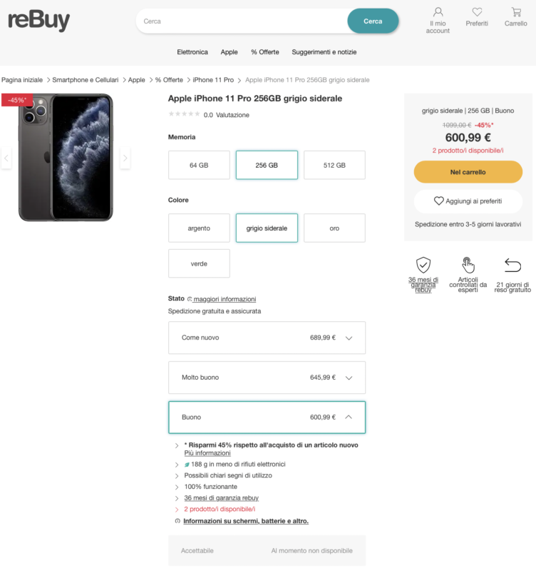 iphone ricondizionati rebuy