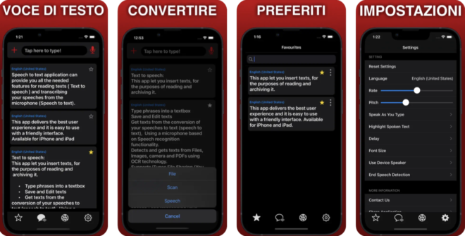 Da voce a testo e viceversa con l’app “Sintesi Vocale, Discorso Testo”