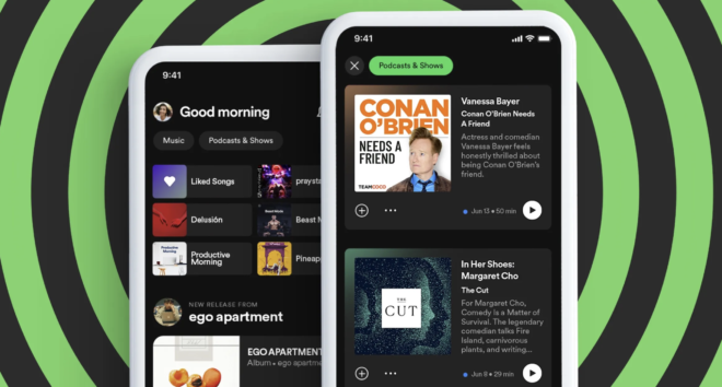 Nuova schermata home per l’app Spotify