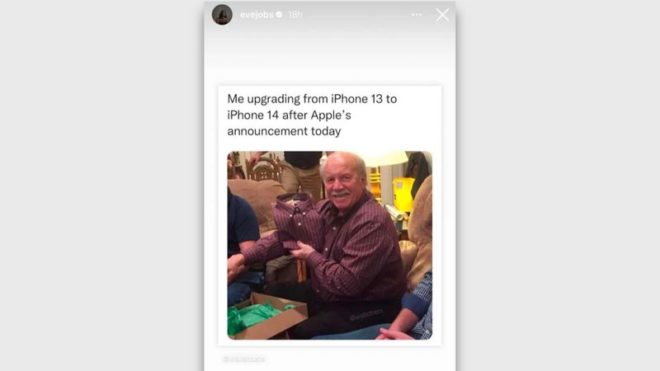 La figlia di Steve Jobs condivide e poi elimina un meme contro iPhone 14