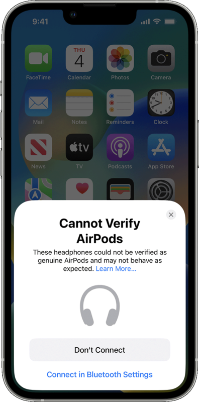 Apple spiega come gli iPhone rilevano gli AirPods contraffatti